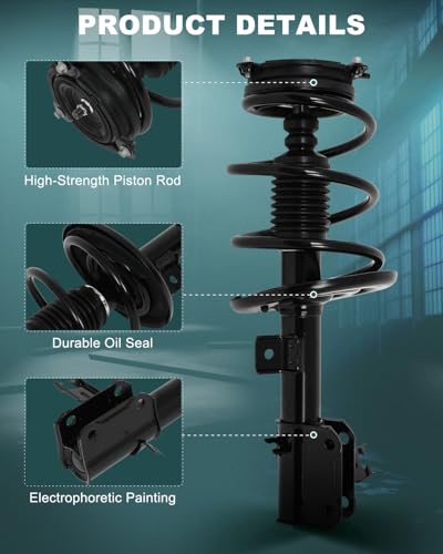 Image of AUTOMUTO Front Pair struts and Shock Absorber for Nissan Altima 2013-2017 | Strut Spring Assembly for Nissan Altima 2013 2014 2015 2016 2017 replacement for 172902 172901