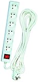Voltman DIO013076 Bloc 6 prises 2P + T + Interrupteur cordon 4 m