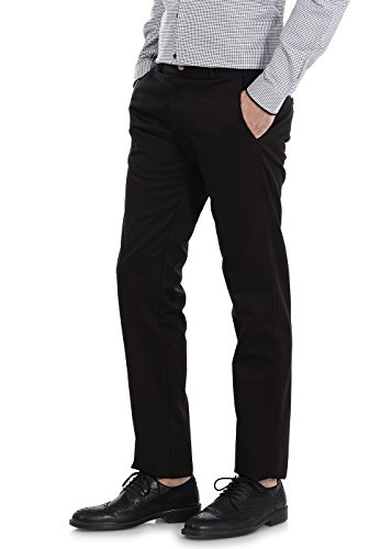 Image of BASICS Premium Cotton Stretch Formal Trousers for Men | Office Pants