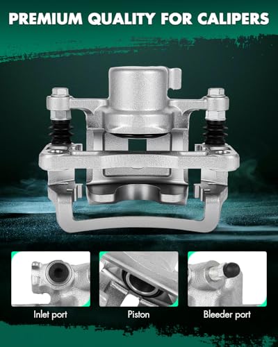 Image of SCITOO Rear Left Brake Caliper With Bracket 18B5040 Compatible For Chevy Captiva Sport 12-15, For Chevy Equinox 07-17, For GMC Terrain 10-17, For Pontiac Torrent 07-09, For Saturn Vue 08-10
