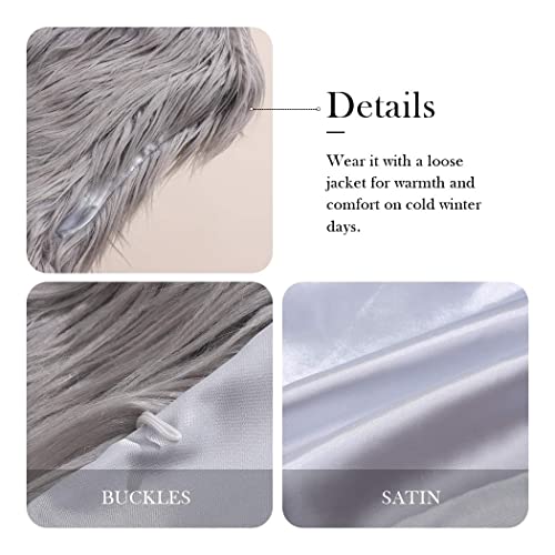 Edary Fashion Sleeveless Faux Fur Vest Autumn And Winter Waistcoat Lightweight Fur Vest Jacket For Women And Girls(Gray1,M) #TOP6