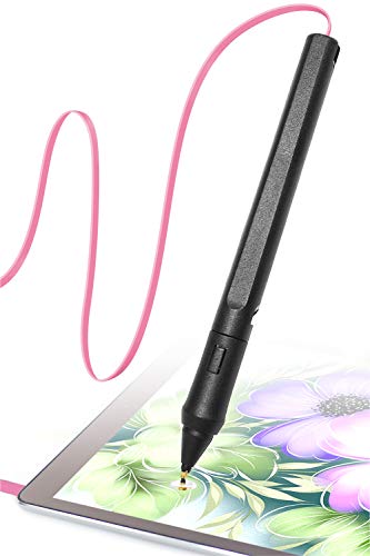 Pressure Sensitive Smart Stylus Pen with Palm Rejection and Shortcut Button. Battery-Less. Compatible with Apple iPad/iPhone/Android/Switch/Chromebook (Neon-Green)