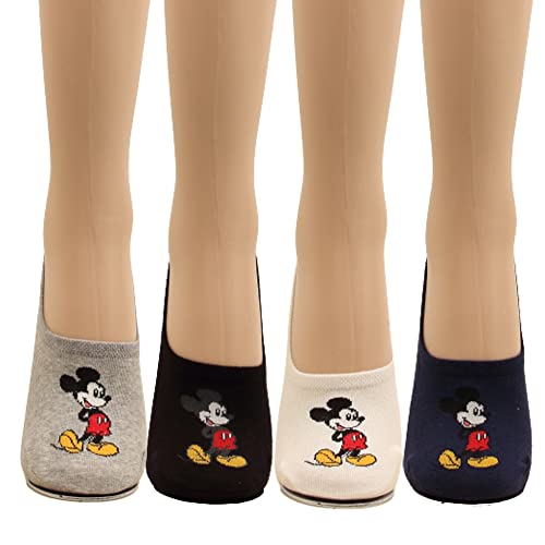 Wowfoot Character Series Women No Show Socks Low Liner Cut For Sneakers Cotton (Model No.1-4Pairs) #TOP2