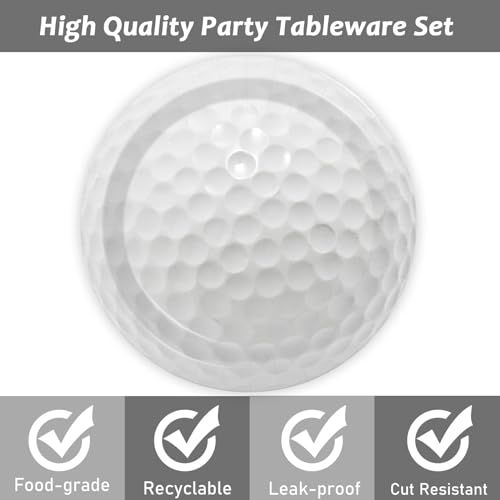 Image of gisgfim 24 Pcs Golf Paper Plates 7 inch Golf Birthday Party Disposable Dessert Plates Supplies Decorations Tableware for Fans Wedding Party Baby Shower Birthday