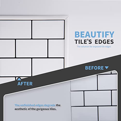 Bordure adhésive pour carrelage blanc de 9m Art3d