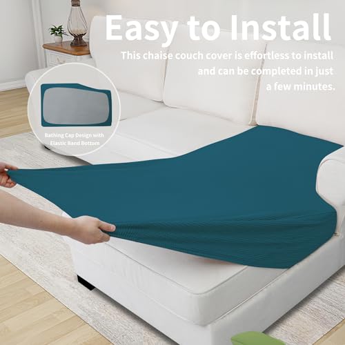 Image of Easy-Going Stretch 1 Piece Chaise Lounge Cushion Slipcover