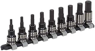 Sealey AK7986 9pc 3/8"Sq Drive Hex Key Socket Bit Set - Black Series