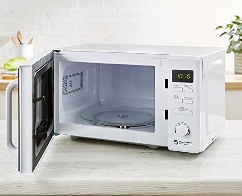 Tower T24037WHT Digital Microwave with Sleek Mirror Door, 800W, 20L, White