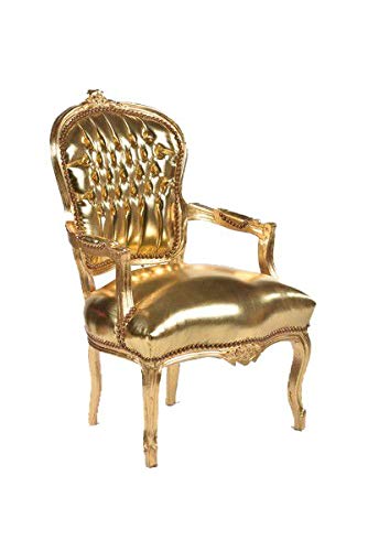 arterameeferro Fauteuil baroque Luis couleur or revêtement doré luxe