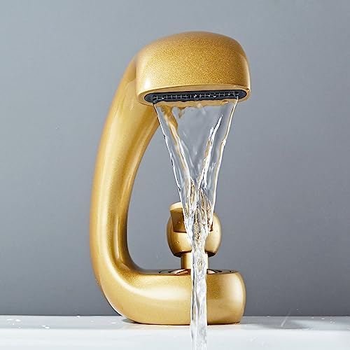 Robinet cascade pour lavabo mitigeur laiton eau chaude et froide