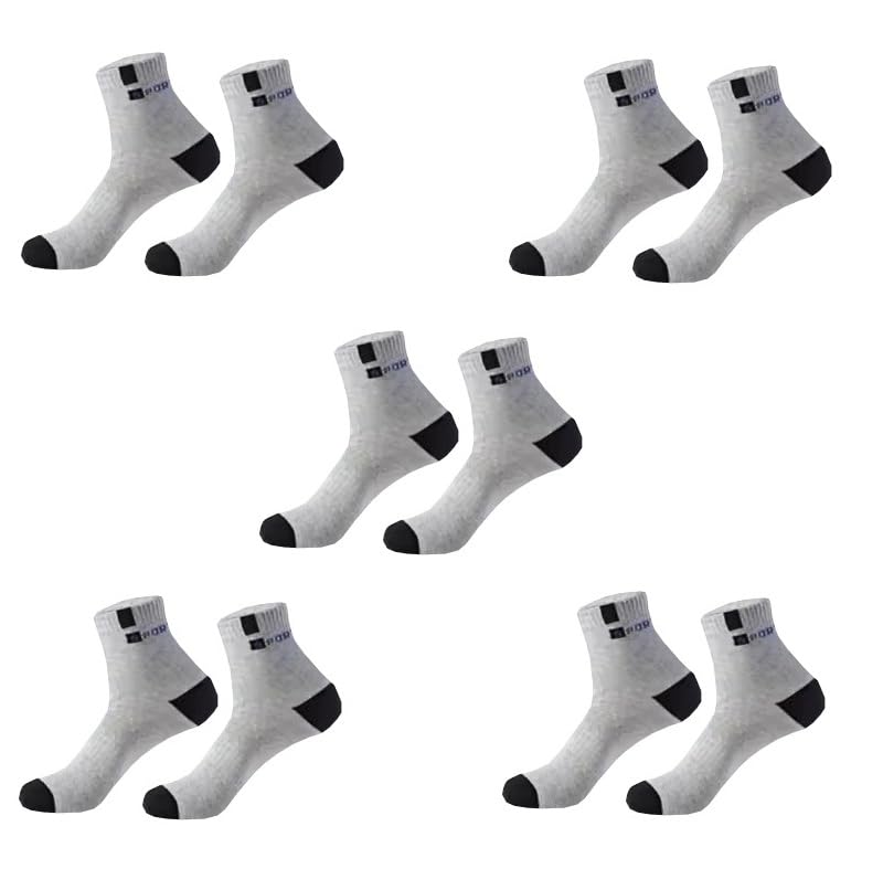 FERRY CHERRY Comfortable 5 Pairs Cotton Sports Ankle Socks for Men (5Pairs -Light Grey) (B0D1KN79QM) Amazon Price History, Amazon Price Tracker