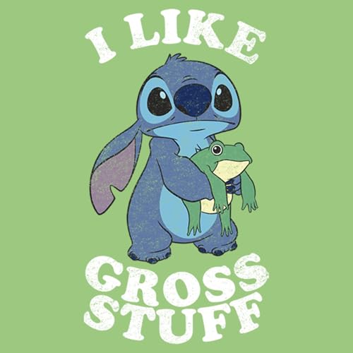 Disney Lilo Like Gross Stuff Stitch Girl's Heather Crew Tee2