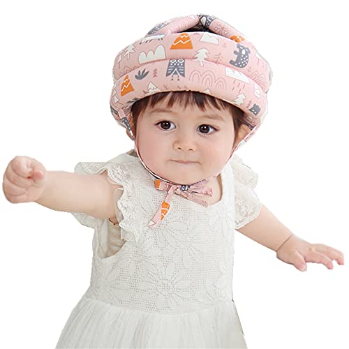 Infant Baby Soft No Bumps Head Protective Hat Adjustable Head Cushion Bumper Bonnet for Crawling Walking3