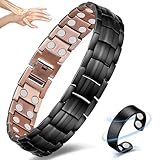 Bracelet magnétique ultra résistant : le bracelet magnétique le plus puissant sur le marché – Contient des aimants puissants en néodyme à double rangée de terres rares (3 500 gauss par aimant), profitez de votre bonne vie du bracelet magnétique pour homme.