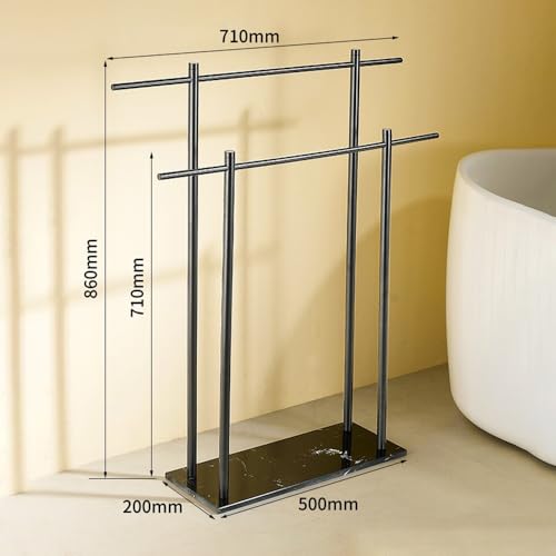 Support rangement vertical en marbre pour serviettes et douche - 3