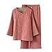 women cotton pajamas set fall fashion 2025 Japanese Sleepwear for Women 2025 Fashion Floral Print Kimono Pjs 2 Piece Long Sleeves Shirts Lounge Pants Pajama Sets Cute Comfy Loungewear A-pink