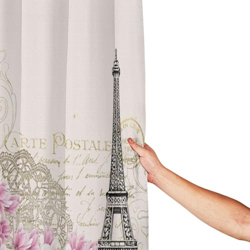 Rideau de douche imprimé rideau de salle de bain romantique imperméable