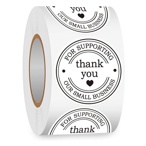 Étiquettes Thank You ronds de 5,1 cm autocollants rétro pour emballage colis