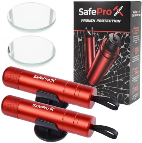 Emergency Hammer Car with Seat Belt Cutter - Life-Saving Compact Spring Grain Glass Breaker - Safety Rescue Tool & Disc Smasher for Quick Escape in Road Accidents (Pack of 2) - View 3