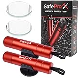 SafePro X Notfallhammer Auto mit Gurtschneider - Lebensrettender Kompakt Federkörner Glasbrecher - Sicherheit Rescue Tool & Scheiben Zertrümmerer für Schnelle Flucht bei Straße Unfällen (2er-Pack)