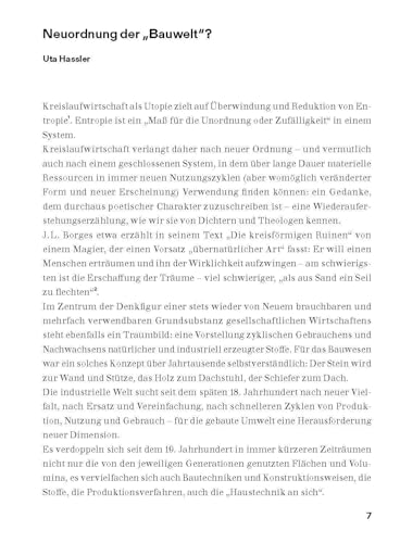 Zirkulär! Fundamente Und Postulate Einer Kreislaufbasierten Bauwirtschaft architecture durable
