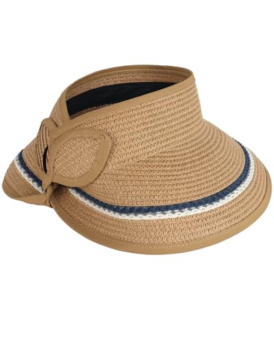 Sombrero sombrilla para mujer con visera amplia miniatura 3