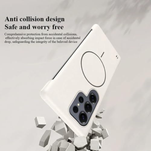 Coque rigide Galaxy S25 Ultra magnétique sans cadre mate couleur or du désert