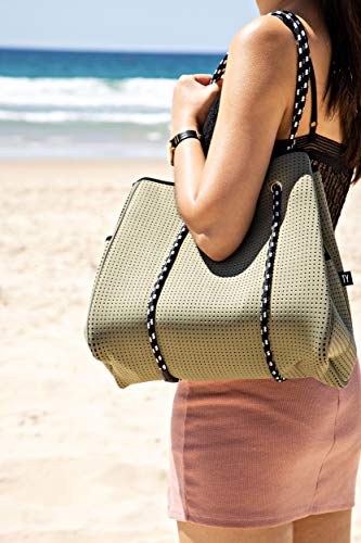 Tinyyears Set Of 3 Neoprene Bags For Women - Large Neoprene Tote Bag, Neoprene Beach Tote Bag/Gym Totes/Diaper Bag #TOP2