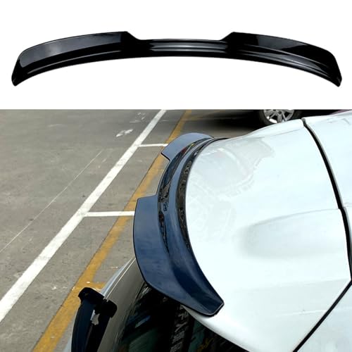 JGQFB Compatible con VW Scirocco R GTS 2015-2018, alerón Trasero de plástico ABS aerodinámico, Tapa de ala,A Gloss Black