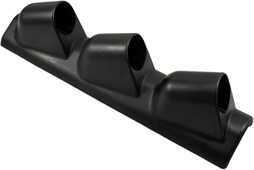 Soporte negro triple para manómetro en pilar, soporte de plástico de 3 orificios de 52 mm para manómetros digitales automotrices, accesorios