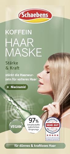 Schaebens Koffein Haarmaske - stärke und kraft - für dünnes und kraftloses Haar