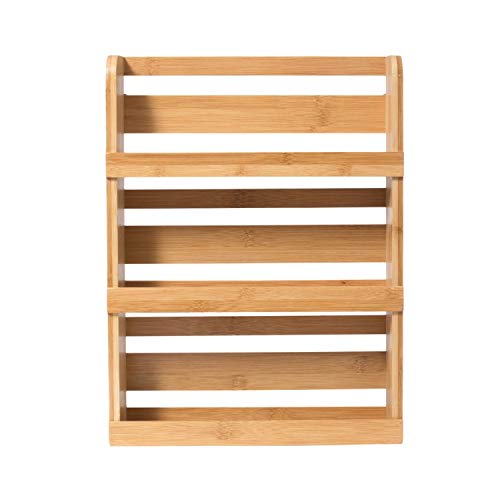 Lipper International 8840 Bamboo 3-Tier Spice Rack, 2.75-inch Depth Accommodates many Types of Spice...