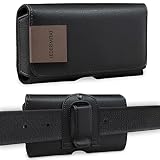 XiRRiX Handytasche Gürtel mit Clip - universal Smartphone Tasche mit Magnetverschluss - Gürteltasche Handy für Herren - Holster mit robuster Gürtelschlaufe - Gürteltasche in schwarz