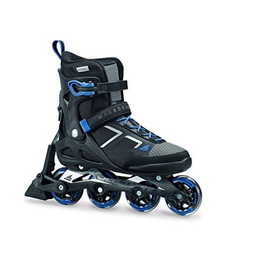 Rollerblade Herren Inline Fitness Skate MACROBLADE 80 ABT, schwarz/blau, 47.5, 07846900 774