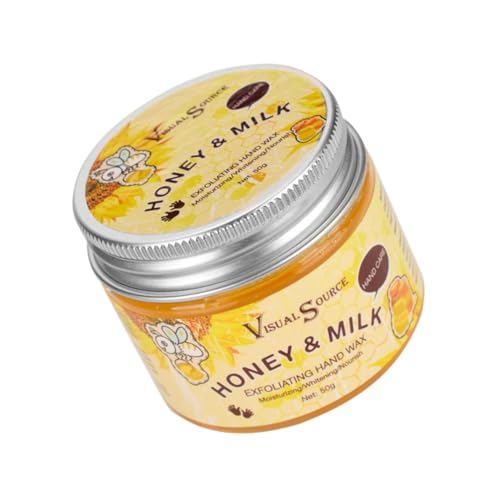 Ipetboom 2 Piezas Máscara de mano de miel y leche azúcar Conejo felpa cera de leche para manos parafina difusor de aroma cera de manos blanqueadora crema para la piel de manos Funda Orange
