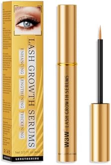 W3W Eyelash Serum - Nourishing eyelash Growth Serum for Eyelash Growth for Natural Longer, Fuller,and Thicker Lashes(Gold)4ML