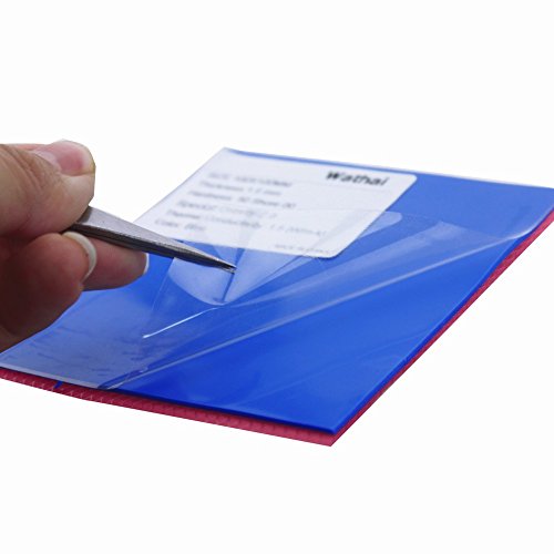 Wathai Blue 100x100mm 1.5mm Thickness Thermal Conductive Silicone Pad for CPU GPU IC