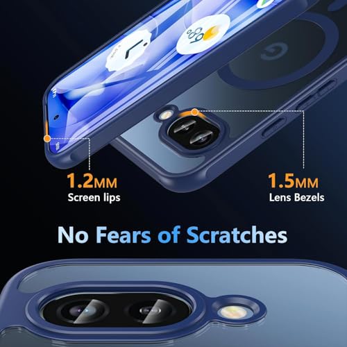 Coque pour Google Pixel 9A compatible MagSafe noire transparente antichoc avec protection écran - 7