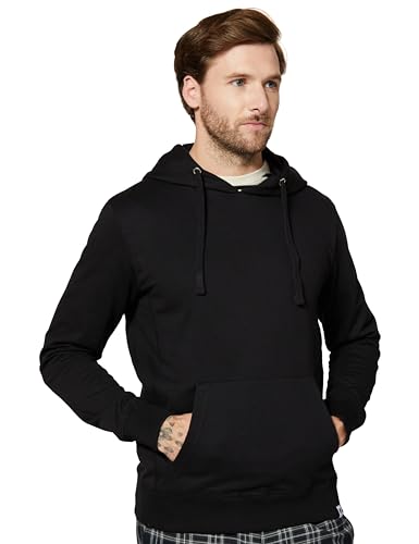 Amazon Brand - Symbol Men's Hoodie Sweatshirt (SY-A22-SW-19_Jet Black_XL)