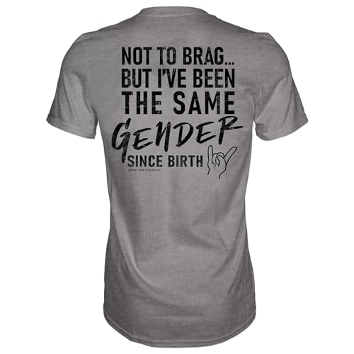 Combat Iron Not to Brag Same Gender Men's Graphic Short Sleeve T-Shirt - Athletic Fit Tees Men