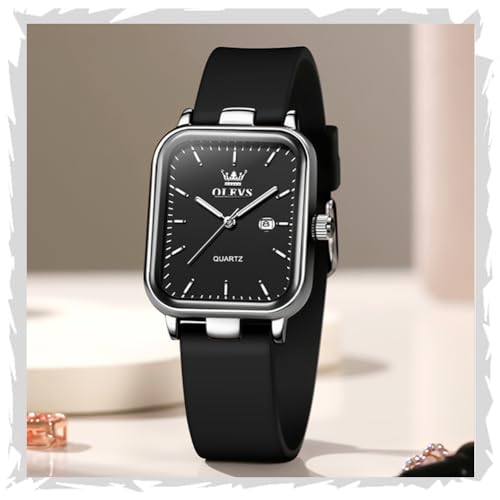 Image of OLEVS Watch for Women Analog Quartz Original Womens Watch Fashion Ultra Thin Minimalist Silicone Strap Waterproof Slim Watches for Ladies