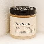 FootFitter Natural Foot Scrub with Sea Salt, Deep Exfoliating Foot Care for Dry Skin, Calluses, and Cracked Heels, Smooths Dry Feet (Made in Germany) Sweet Vanilla Scent