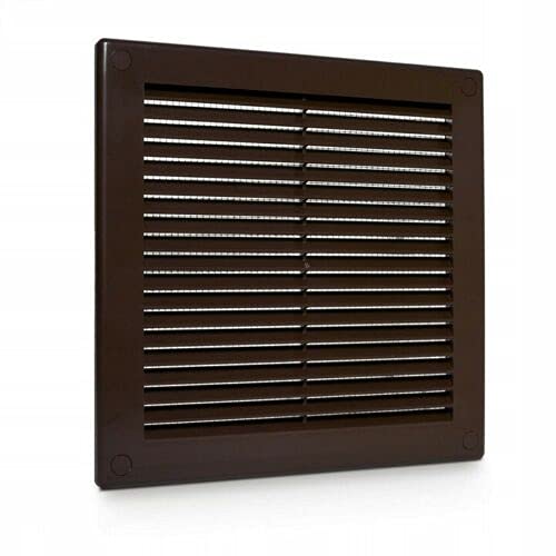 Brown Air Vent Grille - 300mm x 300mm / 12" x 12" - Louvred - Duct Ventilation Cover.