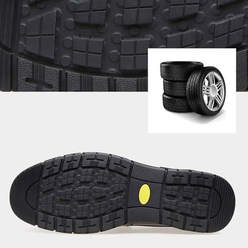 Men's Leathe Shoes, Velvet Lining Slip on Loafers Shoes Winter Cotton Shoes Business Casual Flat Dress Shoes Warm Walking Comfortable House Shoes4