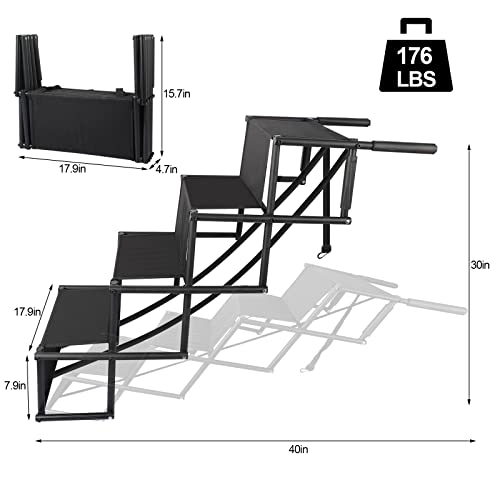Otoez Dog Ramp Car Stair For Small Medium Large Dogs Lightweight Foldable Pet Ladder Steps With Nonslip Rubber Sleeves For Car, Suv, Truck, High Beds #TOP4