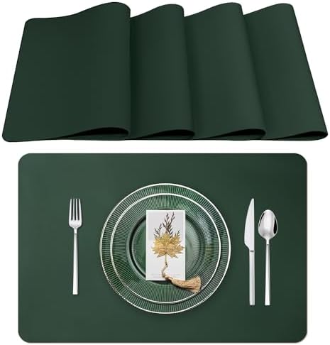 Set 6 Tovagliette Americane IPEA 45x30cm - Lavabili, Antiscivolo, Resistenti Al Calore, Nere - Foto 8