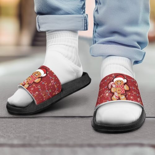 Image of Unisex Slides for Girls Boys Comfortable Slippers Slides Non-slip Shower Shoes House Fashion Thick for Indoor & Outdoor Gifts