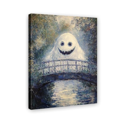 Décoration d'intérieur fantômes et peinture sur toile pont japonais Halloween