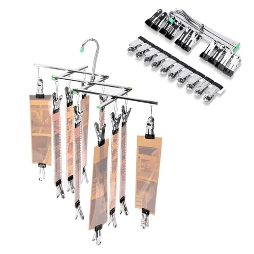 JJC 35 mm 120 Negative Film Asciugatura Hanging Rack con 10 clip, in acciaio inox pieghevole gancio per 135 120 film formato, accessori per lo sviluppo camera oscura