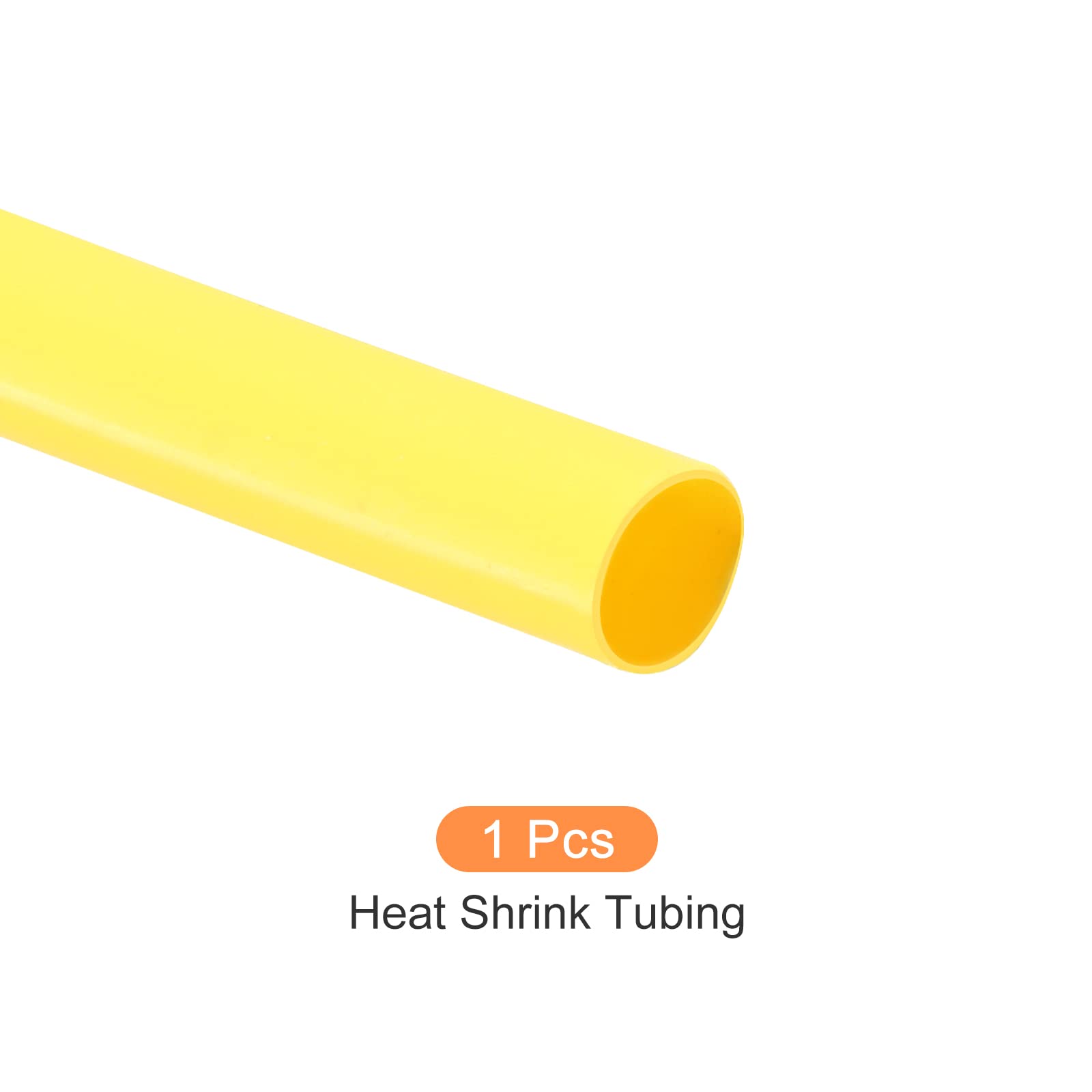 Guaina termorestringente 2:1, guaina avvolgicavo, [per protezione dell'isolamento elettrico] - diametro 4 mm/4,9 m/giallo[, ]